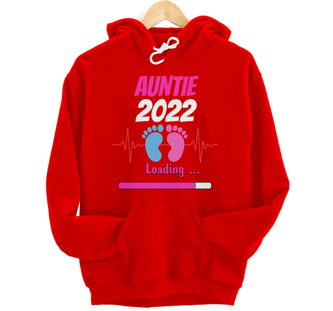 Auntie 2022 Pregnancy Announcement First time Aunt Pullover Hoodie