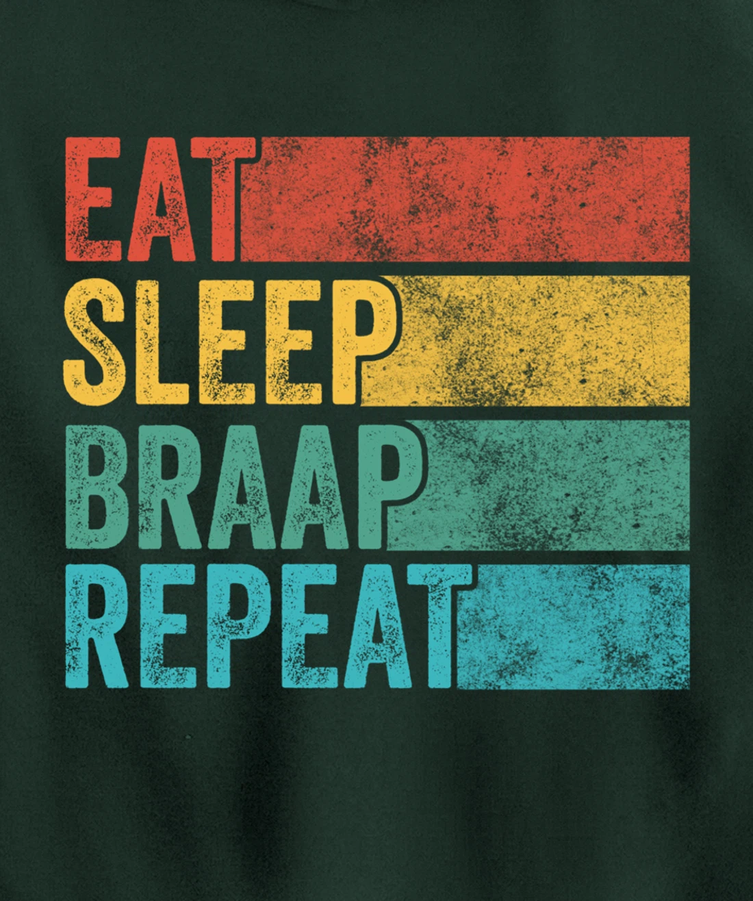 Funny Eat Sleep Braap Repeat Dirt Bike Motocross Vintage Pullover Hoodie