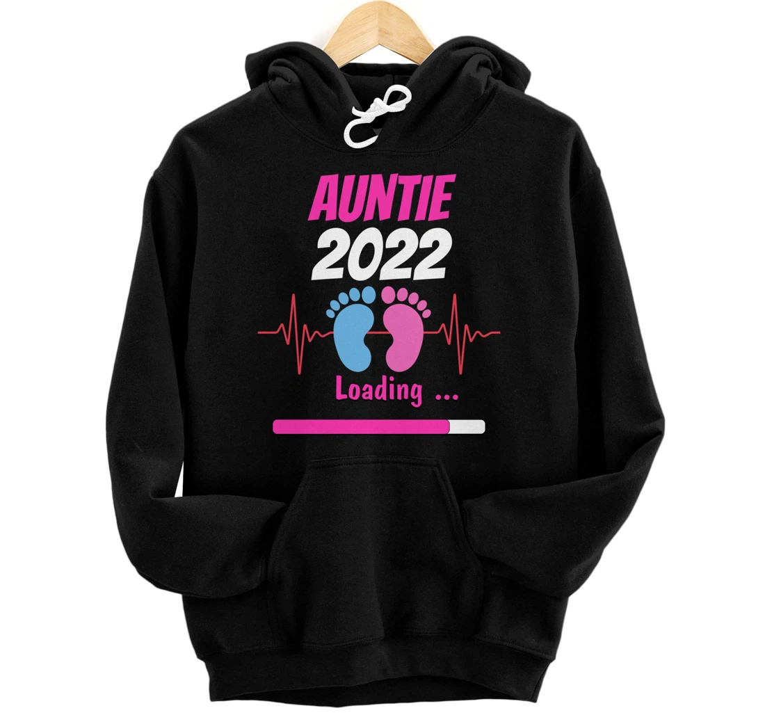 Auntie 2022 Pregnancy Announcement First time Aunt Pullover Hoodie