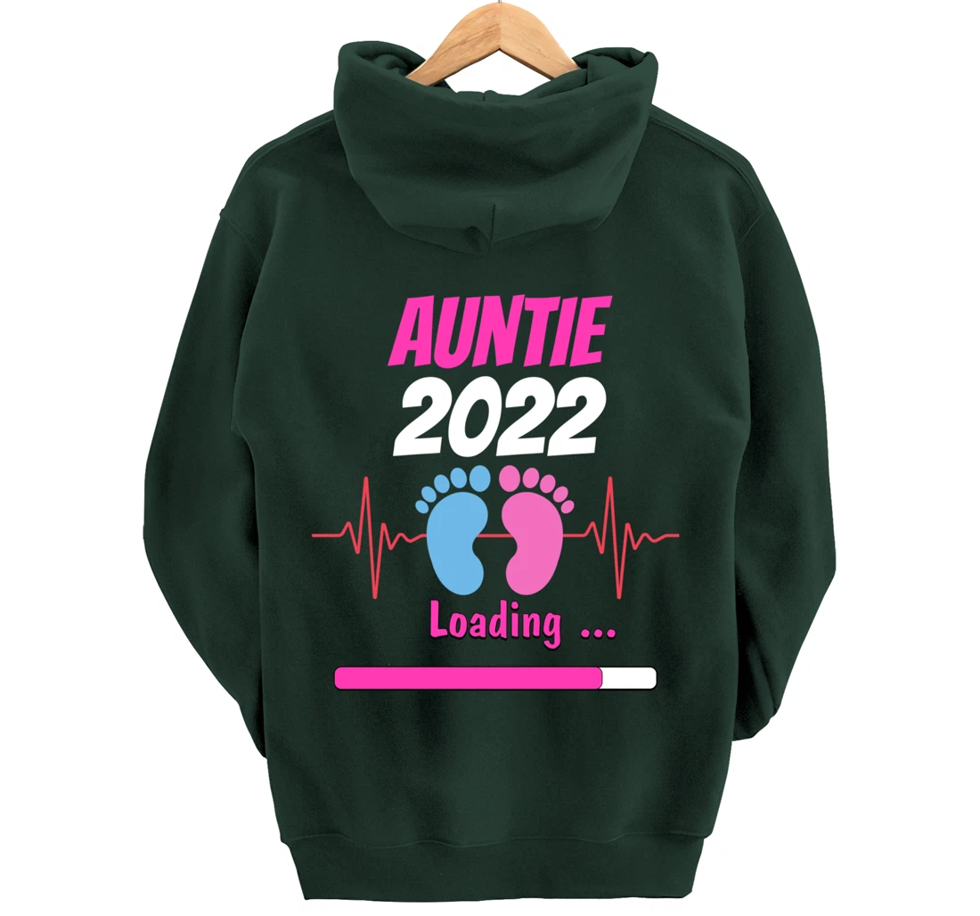 Auntie 2022 Pregnancy Announcement First time Aunt Pullover Hoodie
