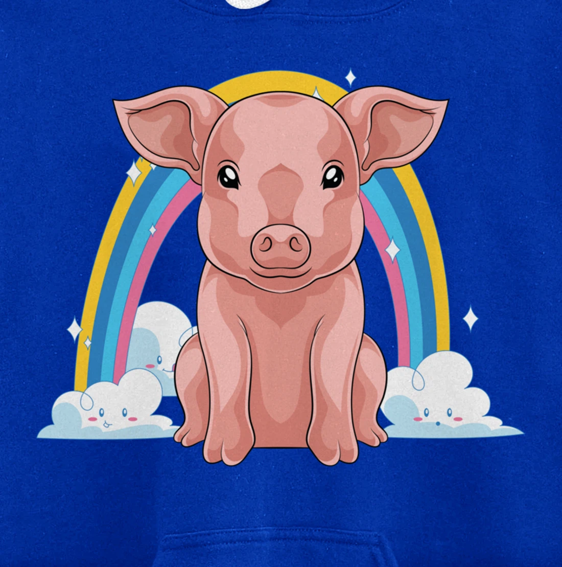 Piglet Farm Animal Lover Rainbow Farmer Cute Baby Pig Pullover Hoodie