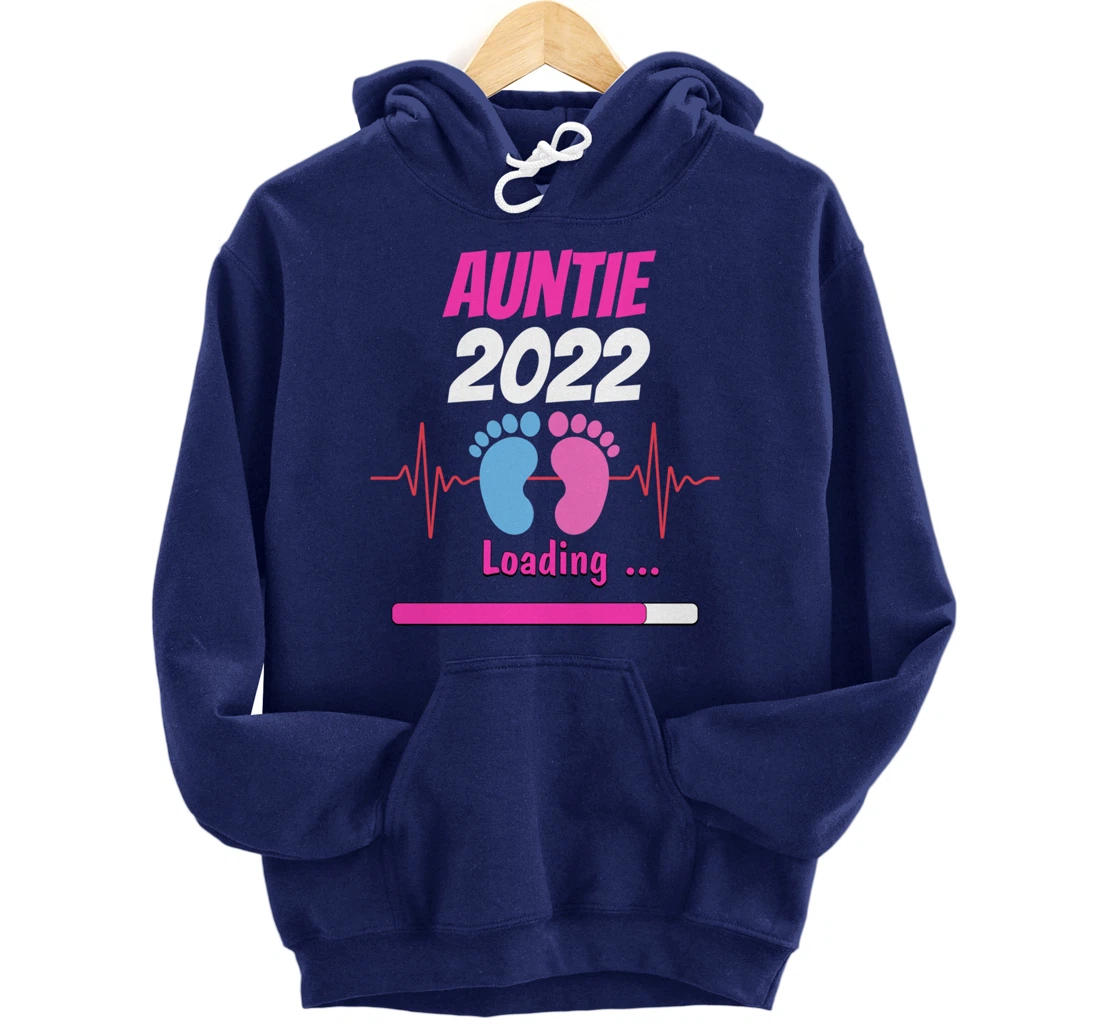 Auntie 2022 Pregnancy Announcement First time Aunt Pullover Hoodie