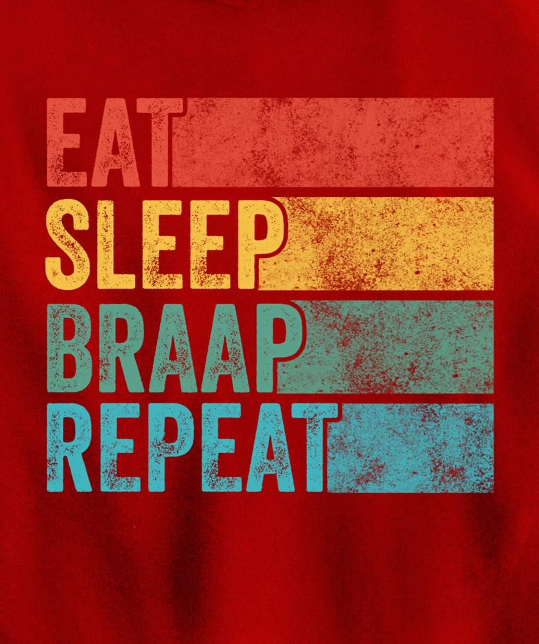 Funny Eat Sleep Braap Repeat Dirt Bike Motocross Vintage Pullover Hoodie