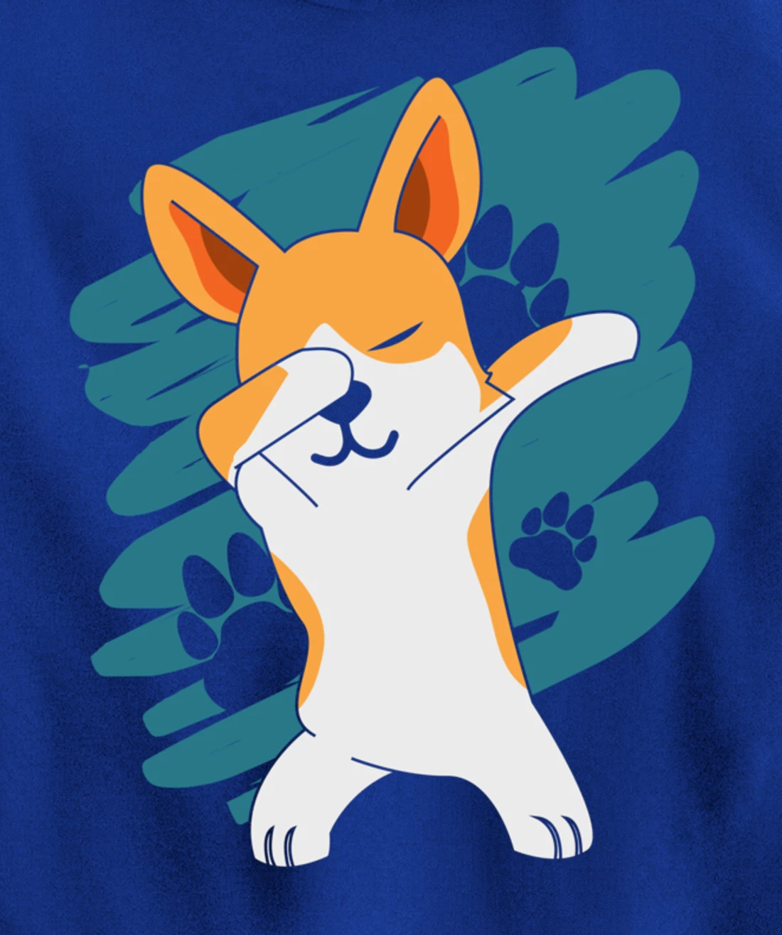 Doggie Pet Dog Owner Dog Lover Dabbing Corgi Pullover Hoodie