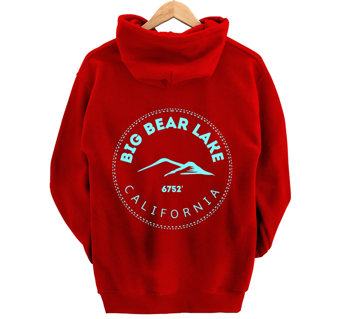 Big Bear Lake California Mountain Town - Elevated CA Skiing Pullover Hoodie