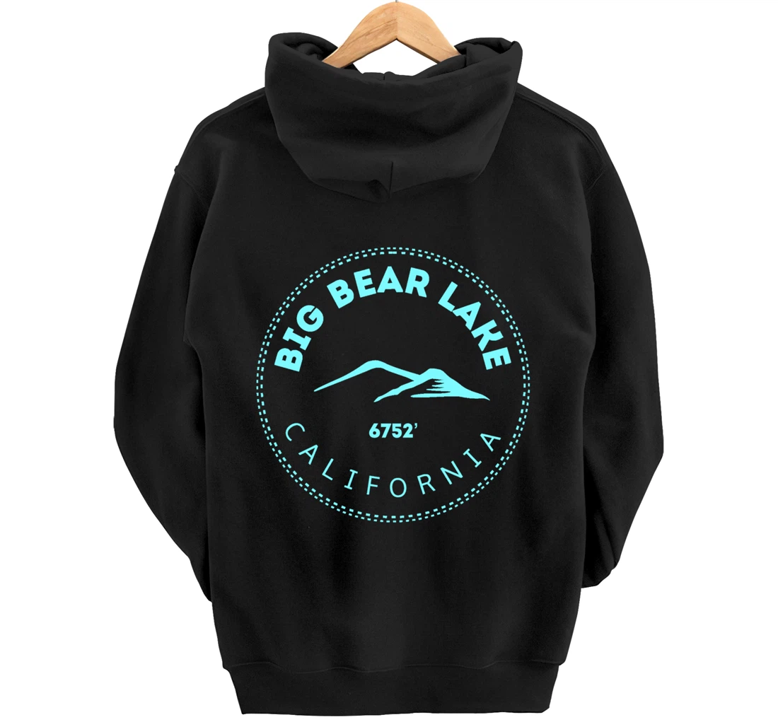Big Bear Lake California Mountain Town - Elevated CA Skiing Pullover Hoodie
