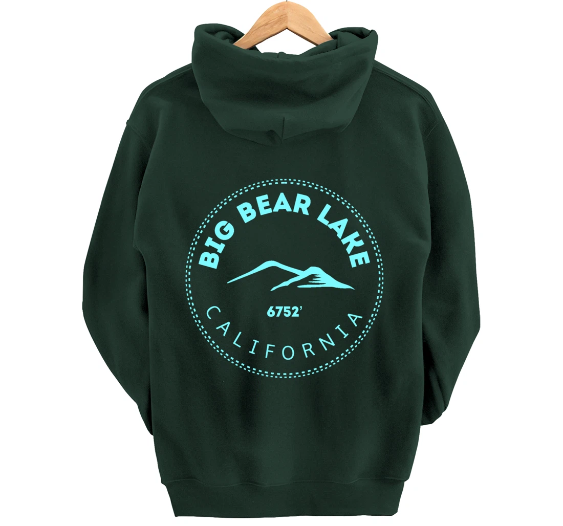 Big Bear Lake California Mountain Town - Elevated CA Skiing Pullover Hoodie