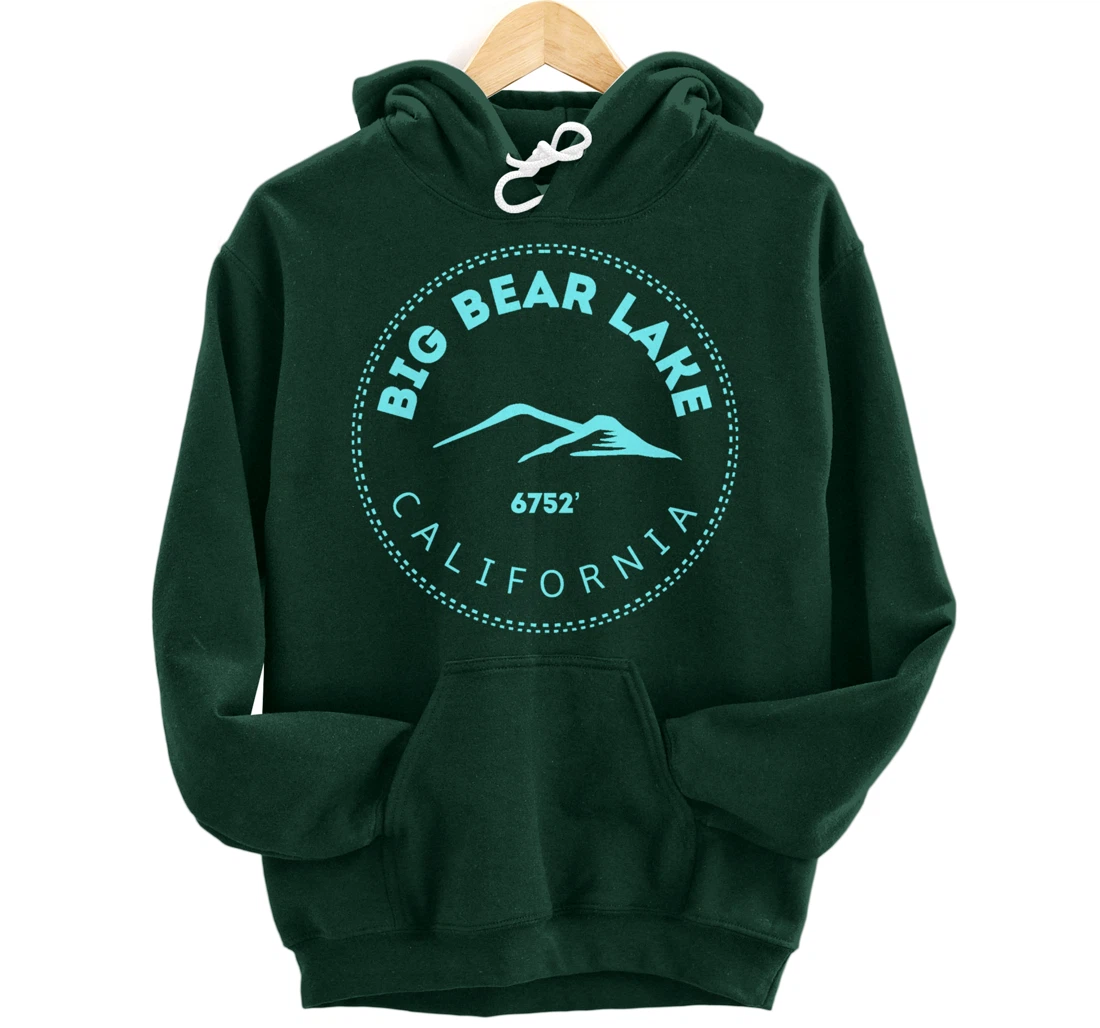 Big Bear Lake California Mountain Town - Elevated CA Skiing Pullover Hoodie
