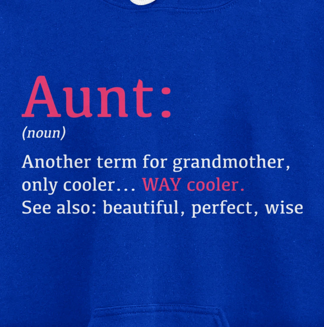 Aunt: Funny Definition Noun - Another Term Pullover Hoodie