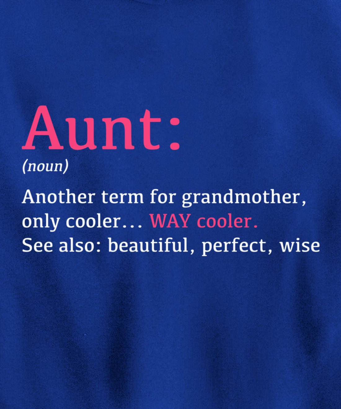 Aunt: Funny Definition Noun - Another Term Pullover Hoodie