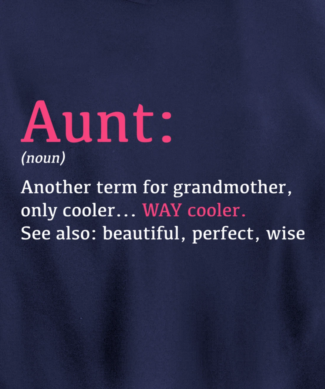 Aunt: Funny Definition Noun - Another Term Pullover Hoodie