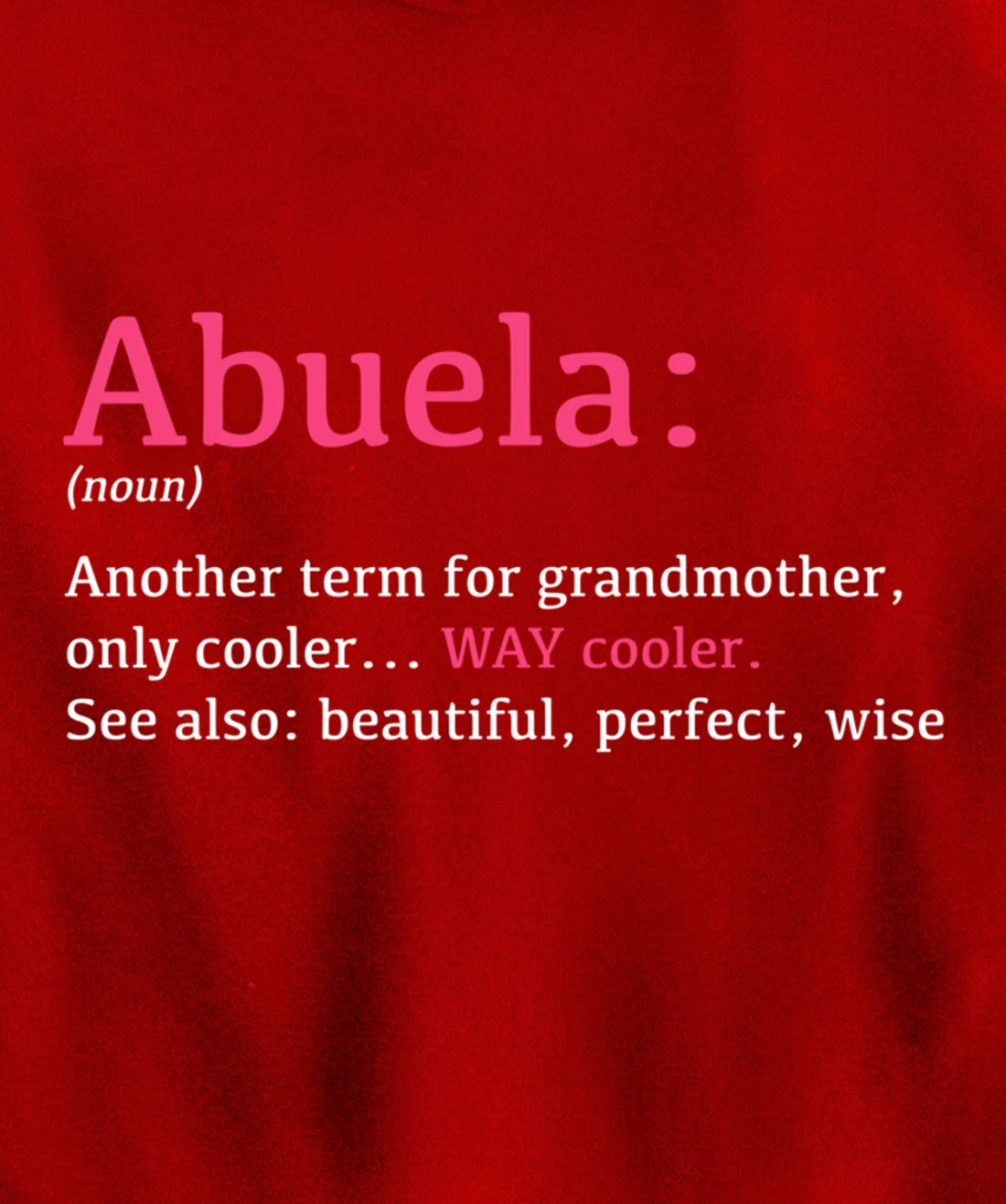Abuela: Funny Definition Noun - Another Term Pullover Hoodie