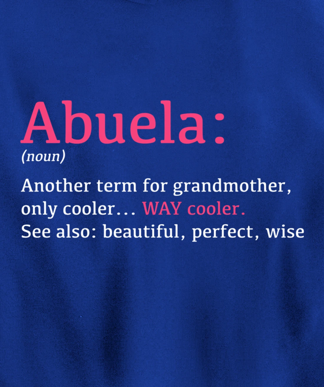 Abuela: Funny Definition Noun - Another Term Pullover Hoodie
