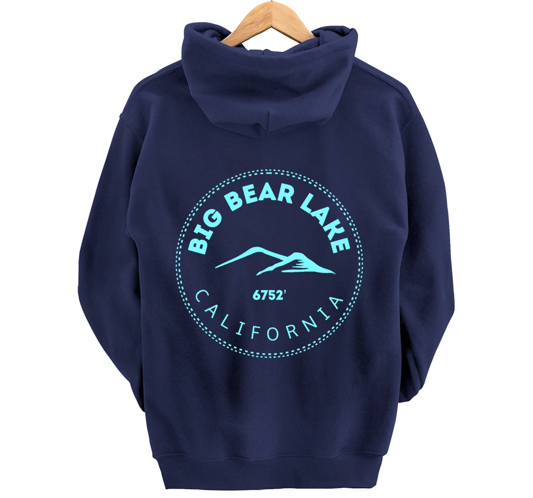 Big Bear Lake California Mountain Town - Elevated CA Skiing Pullover Hoodie