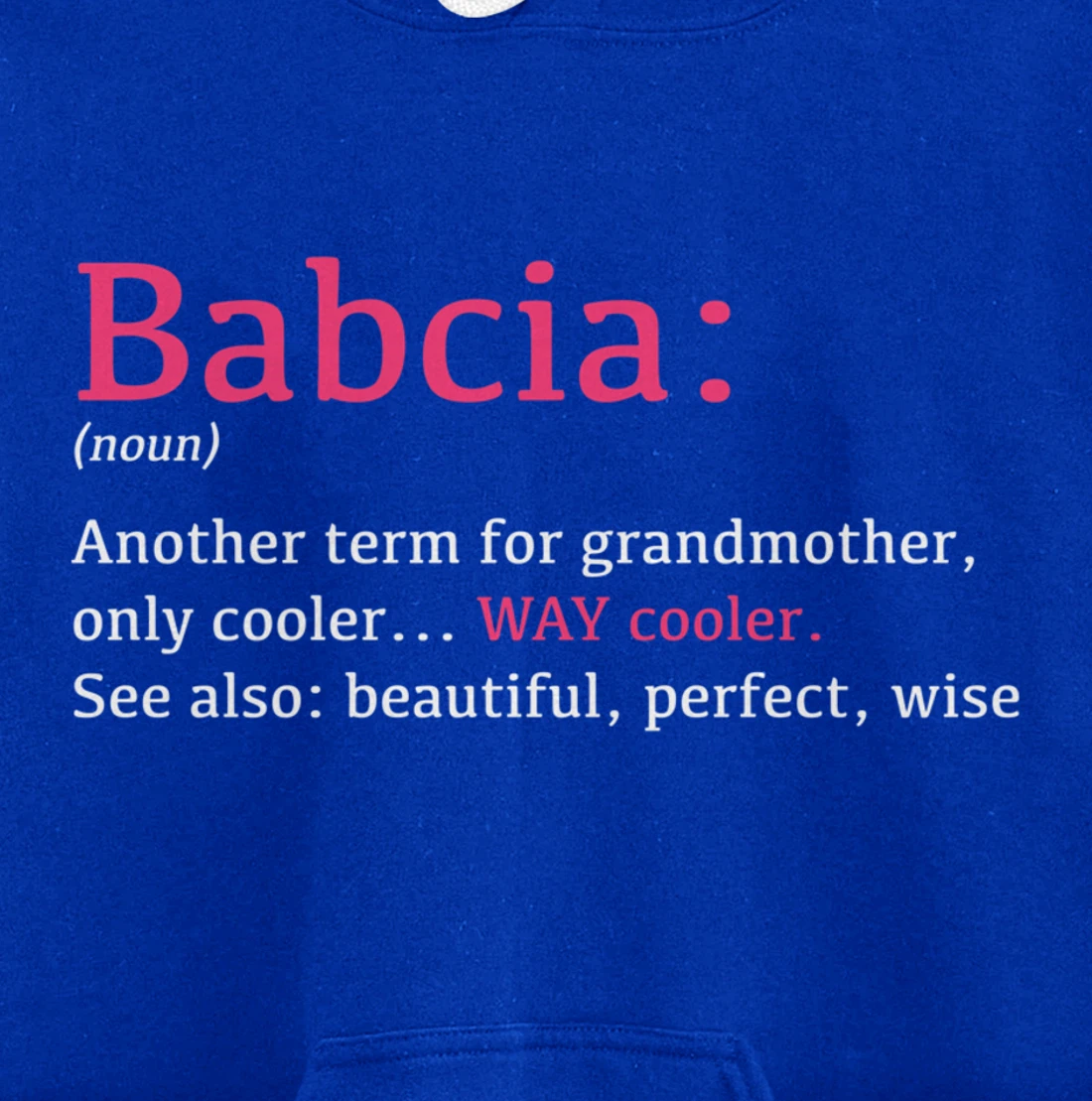 Babcia: Funny Definition Noun - Another Term Pullover Hoodie