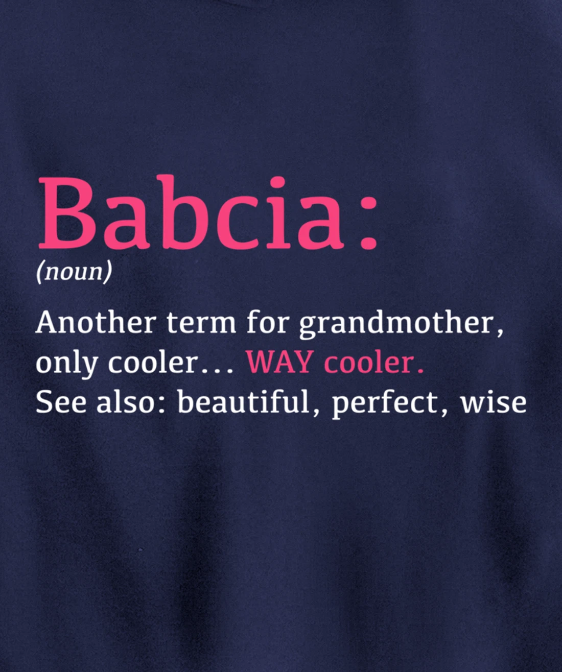Babcia: Funny Definition Noun - Another Term Pullover Hoodie