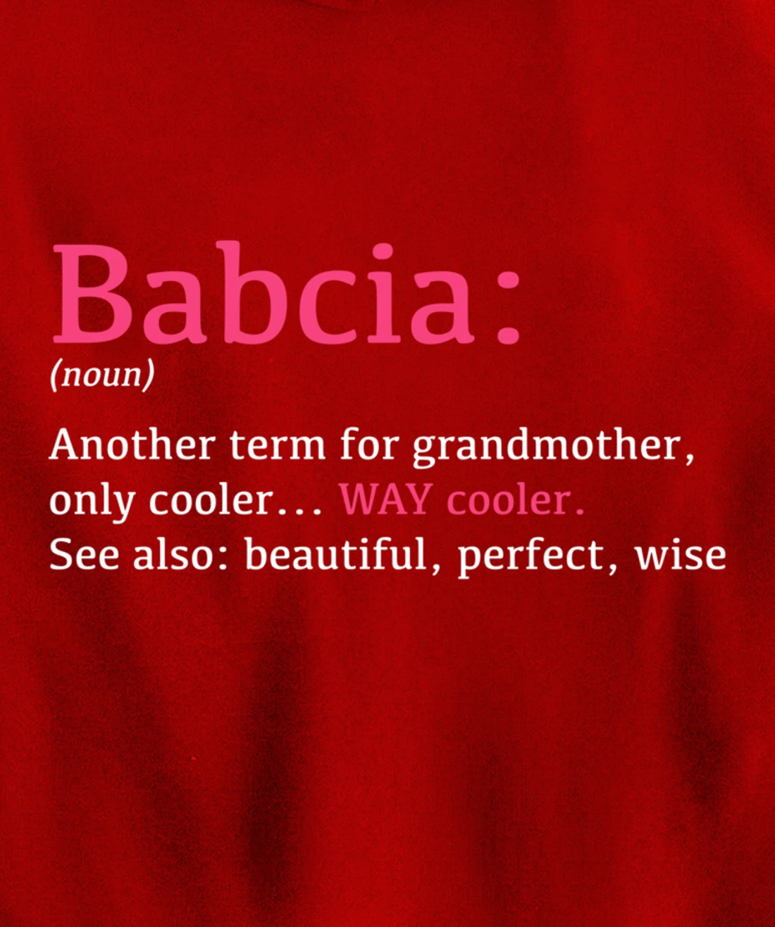 Babcia: Funny Definition Noun - Another Term Pullover Hoodie