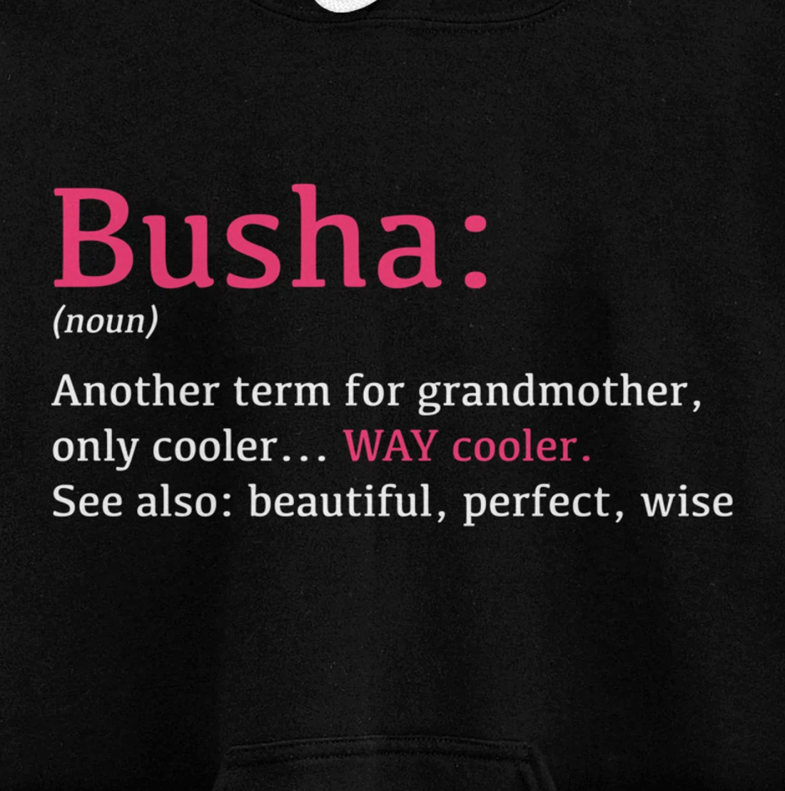 Busha: Funny Definition Noun - Another Term Pullover Hoodie