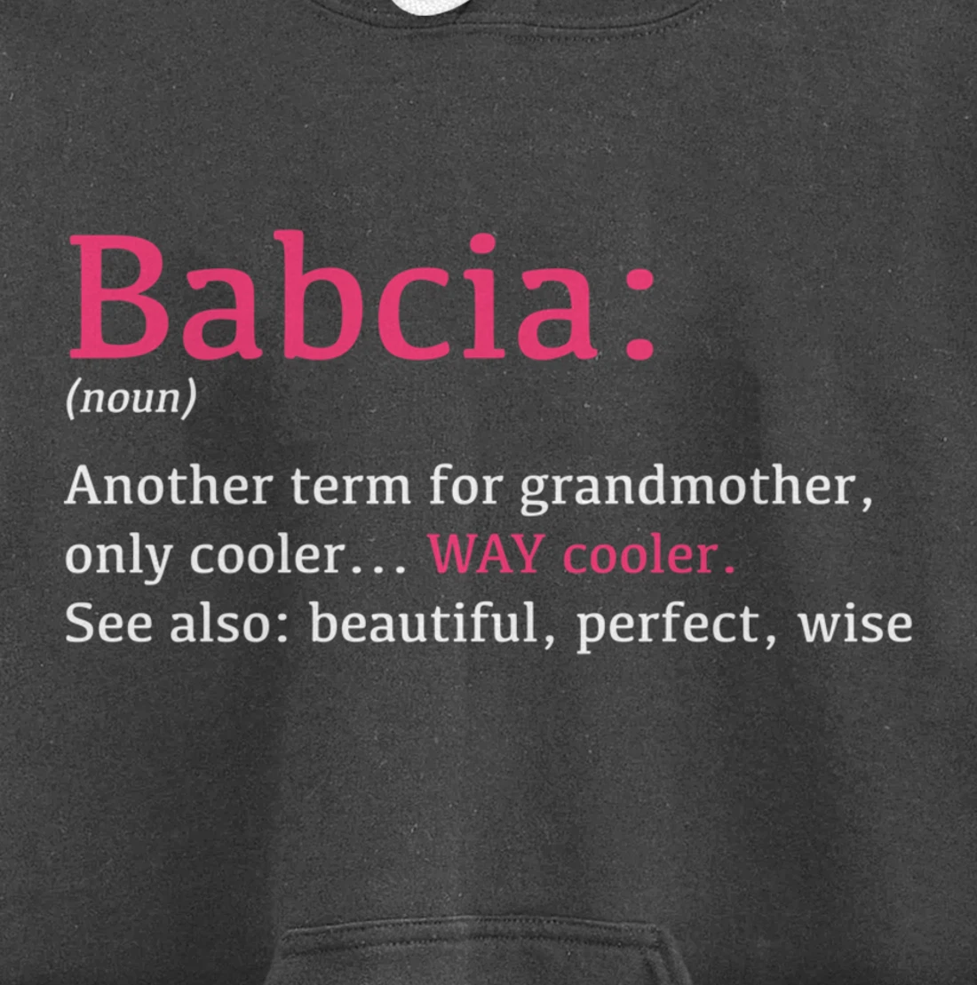Babcia: Funny Definition Noun - Another Term Pullover Hoodie
