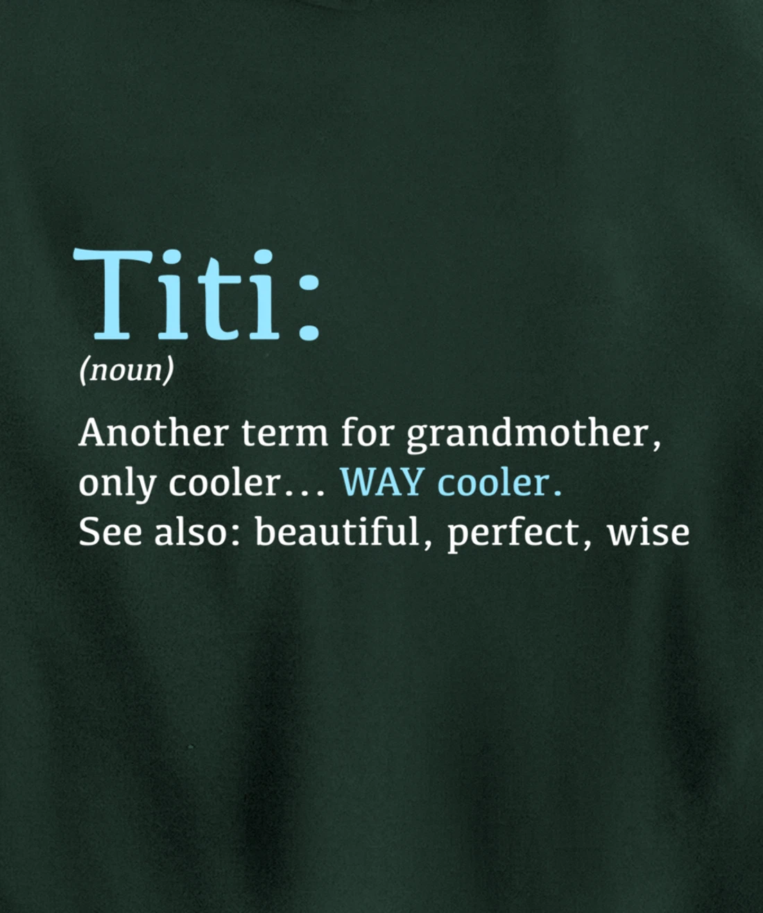 Titi: Funny Definition Noun - Another Term Pullover Hoodie