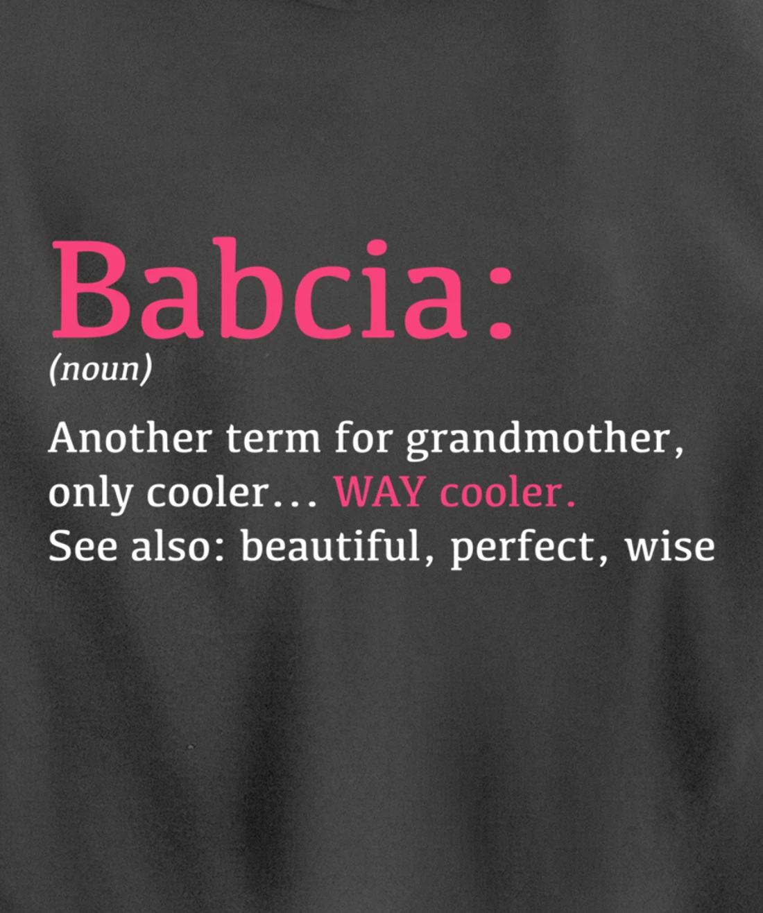 Babcia: Funny Definition Noun - Another Term Pullover Hoodie