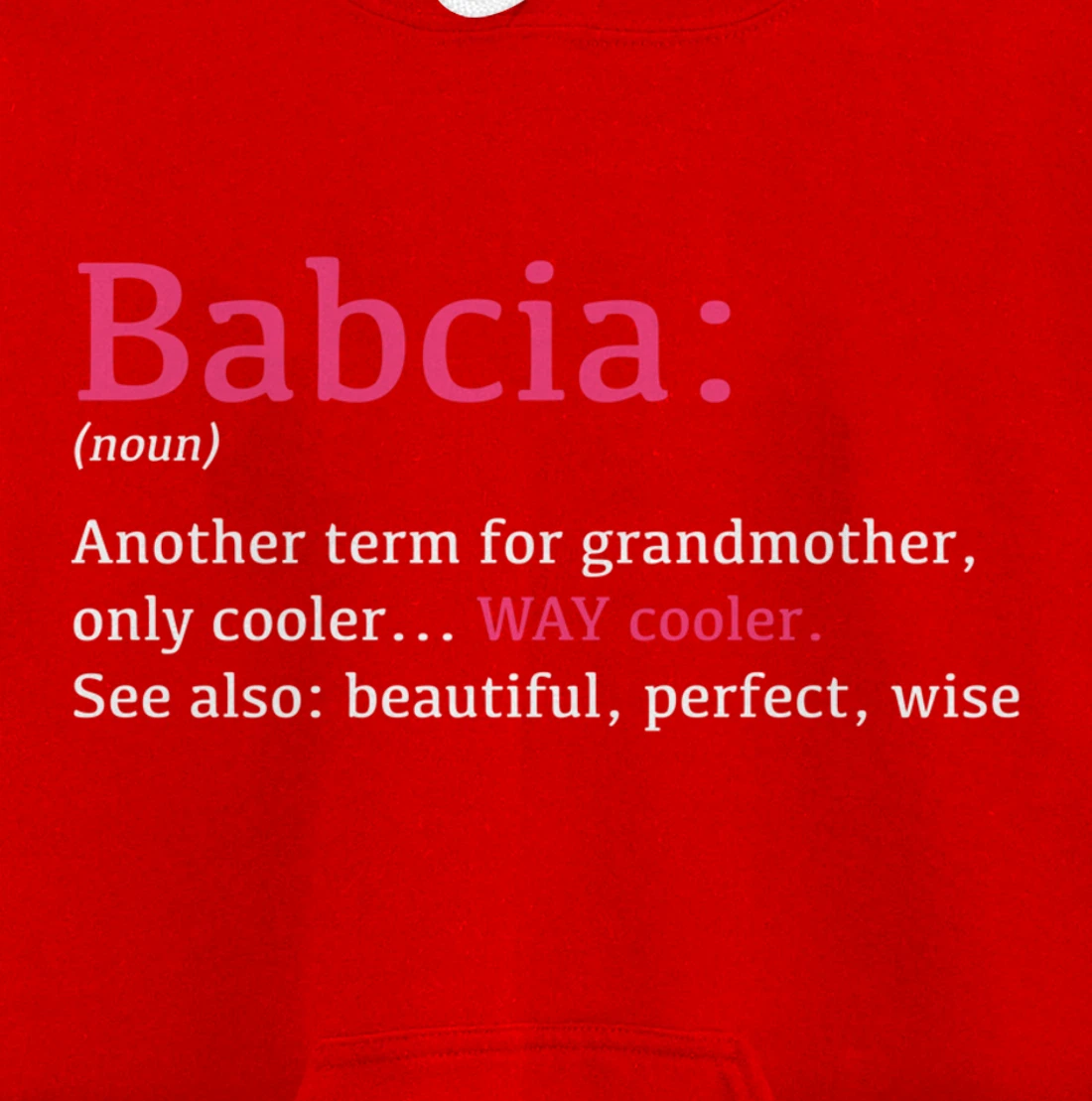 Babcia: Funny Definition Noun - Another Term Pullover Hoodie