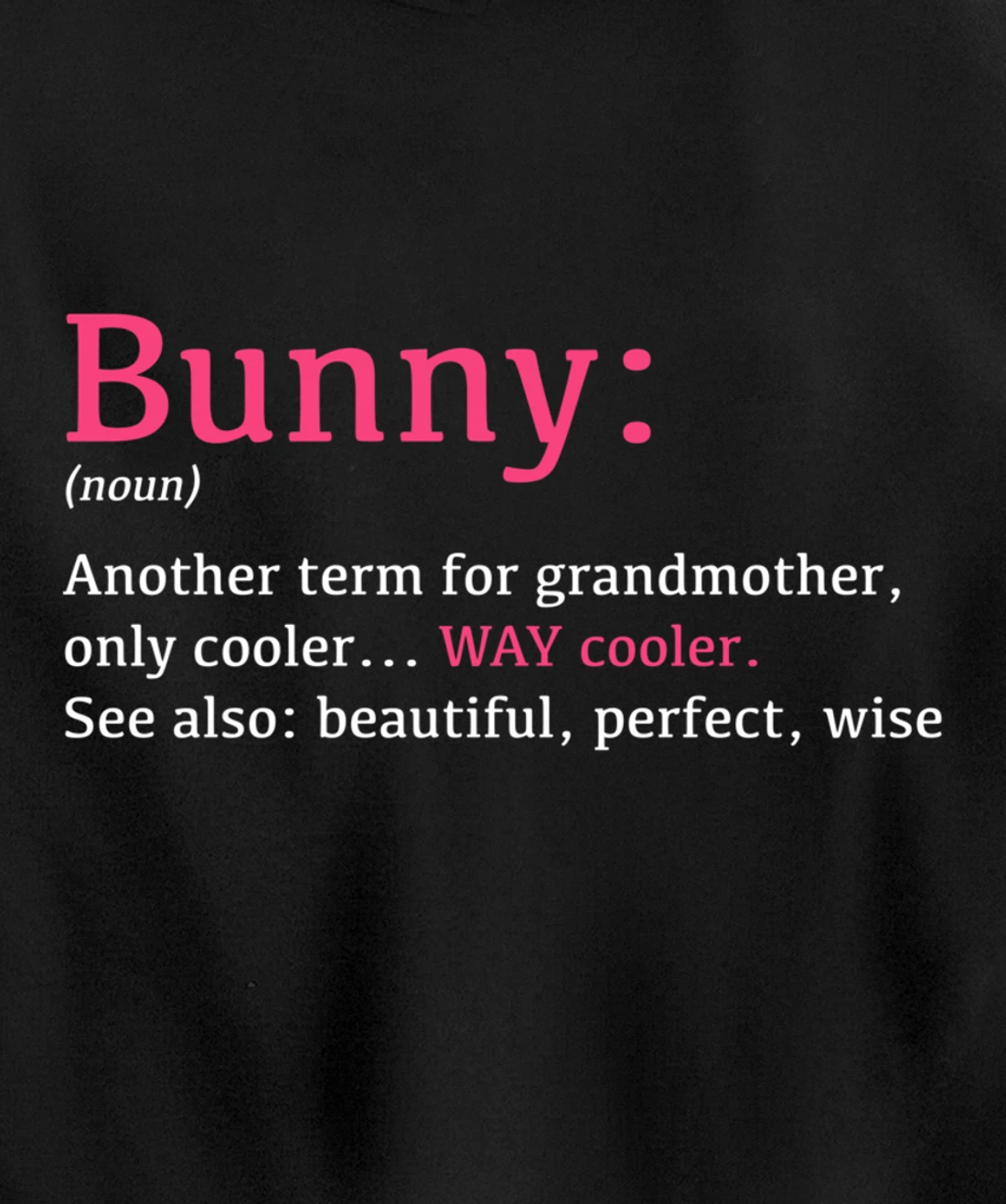 Bunny: Funny Definition Noun - Another Term Pullover Hoodie