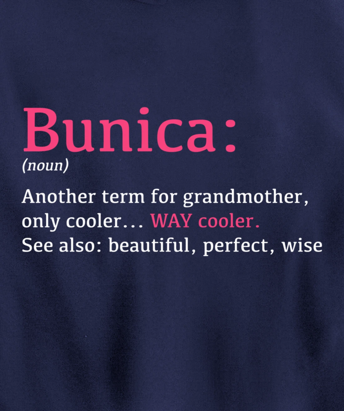 Bunica: Funny Definition Noun - Another Term Pullover Hoodie
