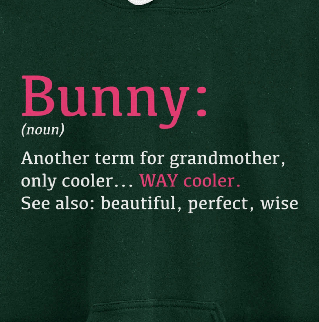 Bunny: Funny Definition Noun - Another Term Pullover Hoodie