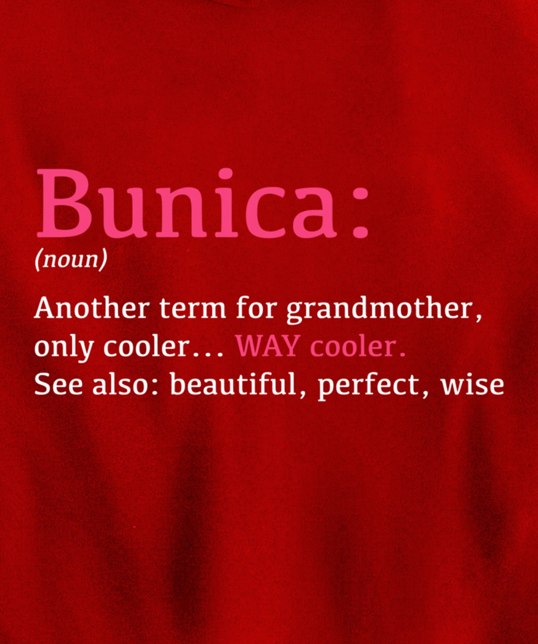 Bunica: Funny Definition Noun - Another Term Pullover Hoodie