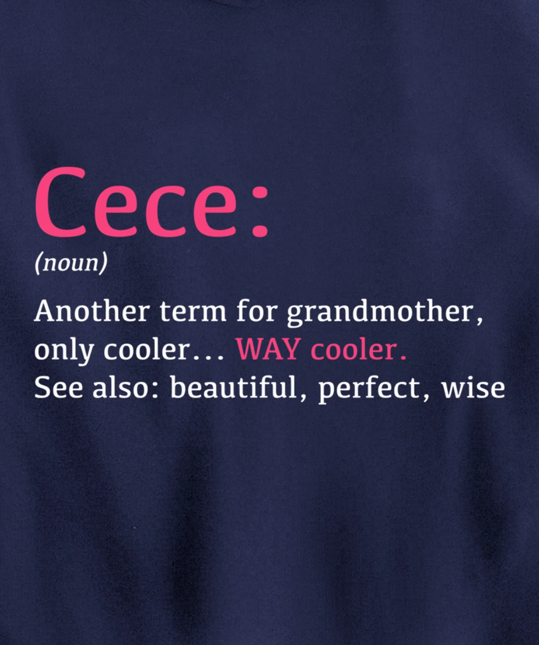 Cece: Funny Definition Noun - Another Term Pullover Hoodie
