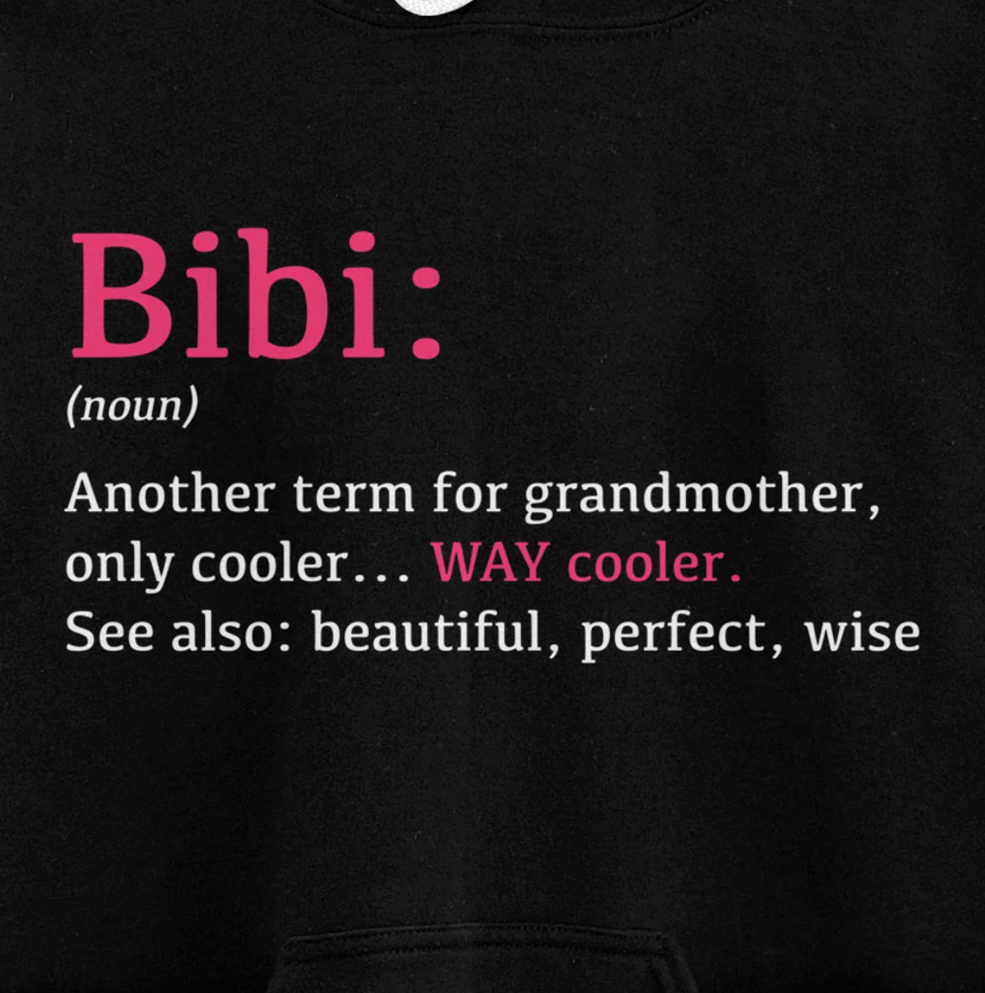 Bibi: Funny Definition Noun - Another Term Pullover Hoodie