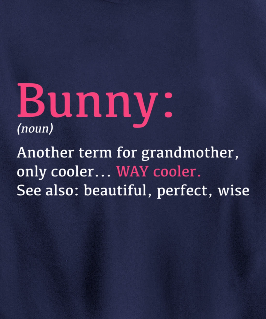 Bunny: Funny Definition Noun - Another Term Pullover Hoodie
