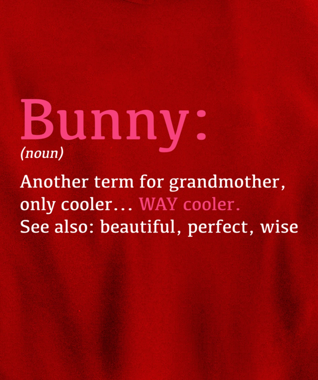 Bunny: Funny Definition Noun - Another Term Pullover Hoodie