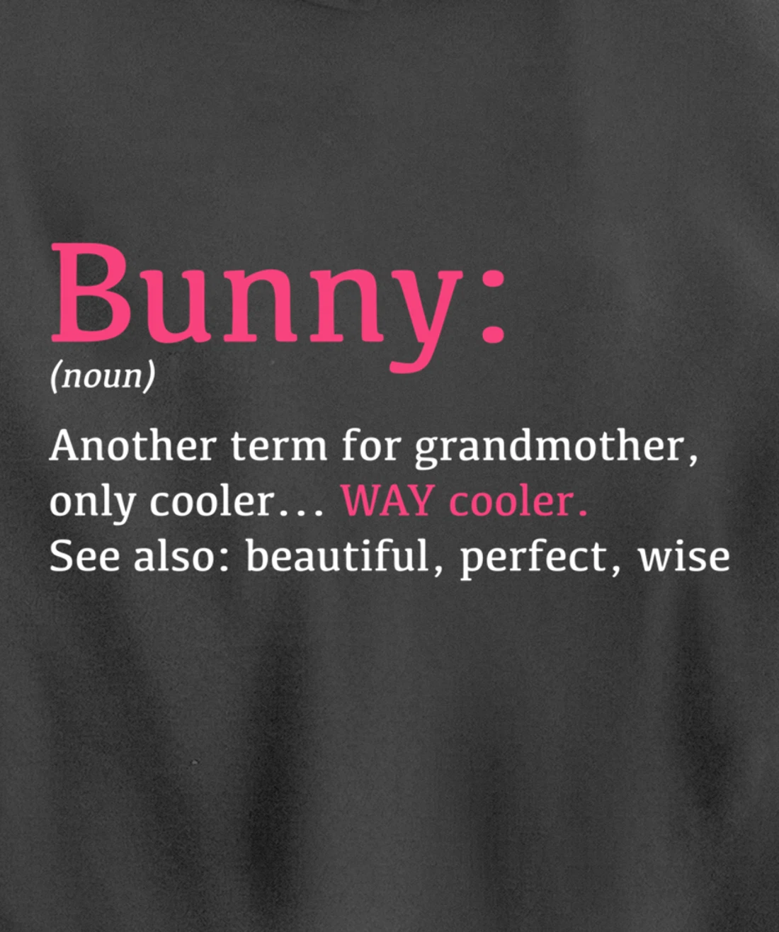 Bunny: Funny Definition Noun - Another Term Pullover Hoodie