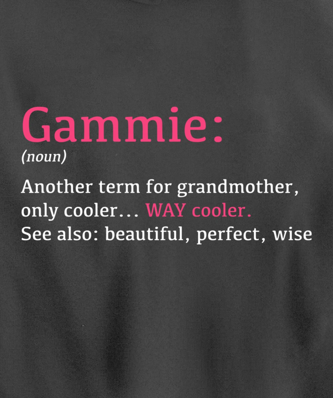 Gammie: Funny Definition Noun - Another Term Pullover Hoodie
