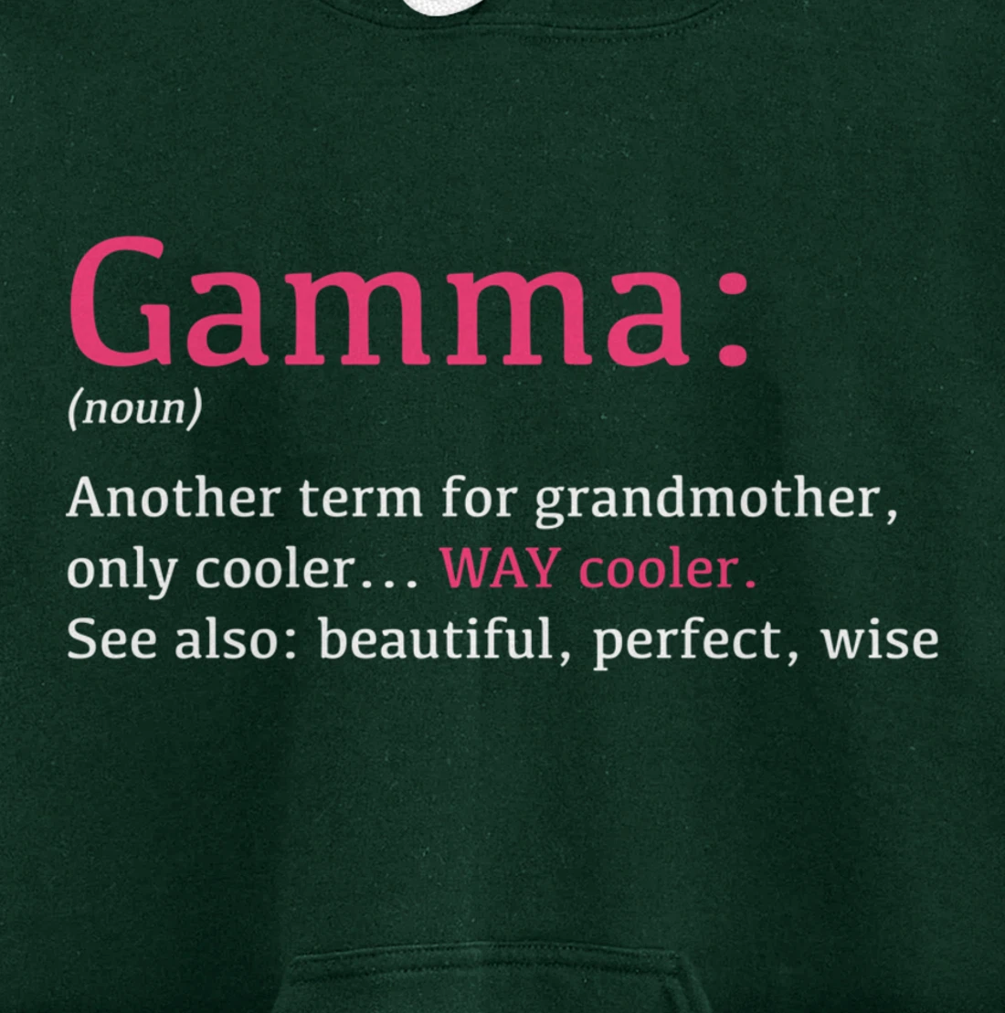 Gamma: Funny Definition Noun - Another Term Pullover Hoodie