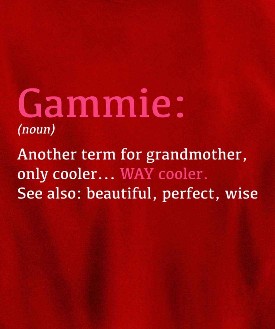 Gammie: Funny Definition Noun - Another Term Pullover Hoodie