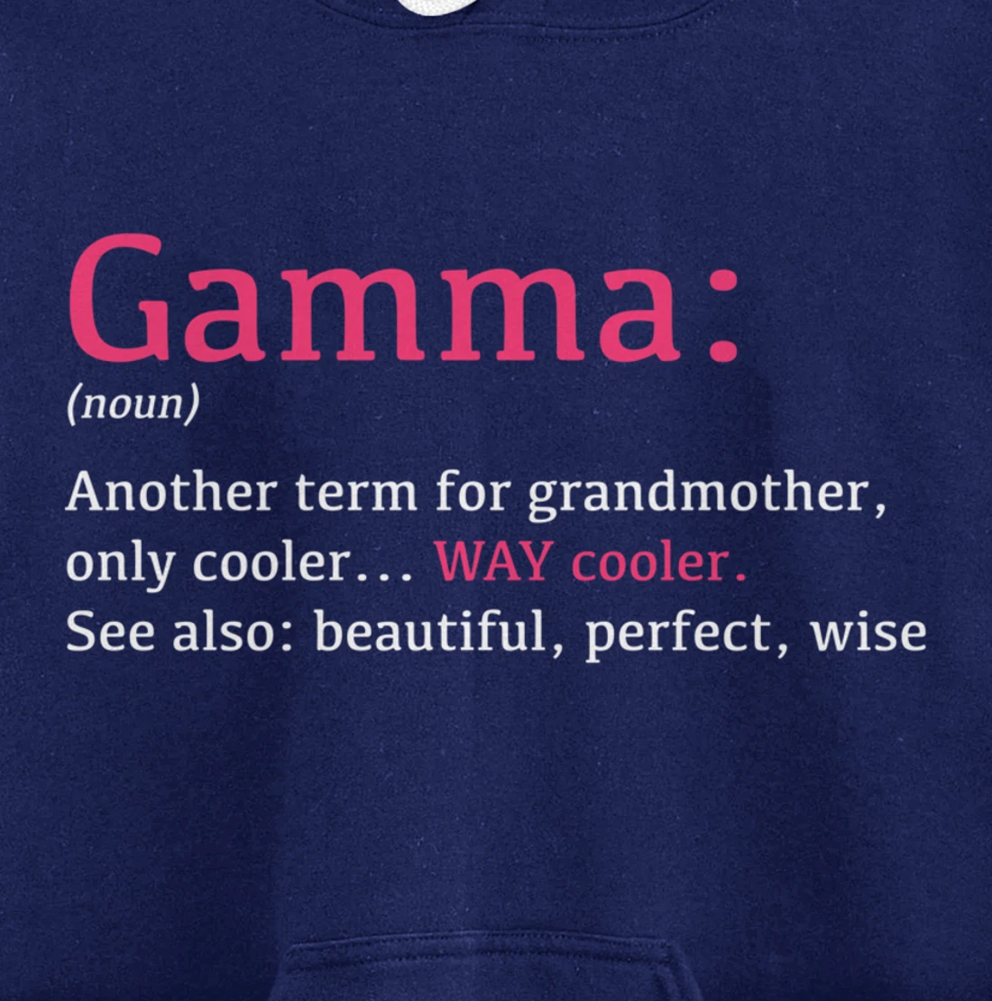 Gamma: Funny Definition Noun - Another Term Pullover Hoodie