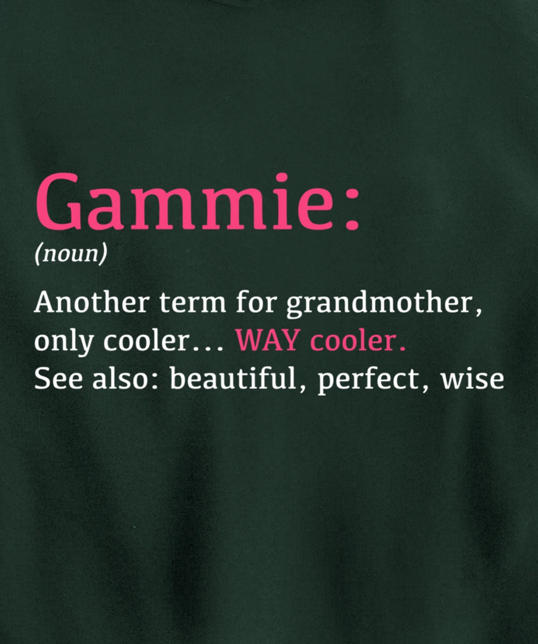 Gammie: Funny Definition Noun - Another Term Pullover Hoodie