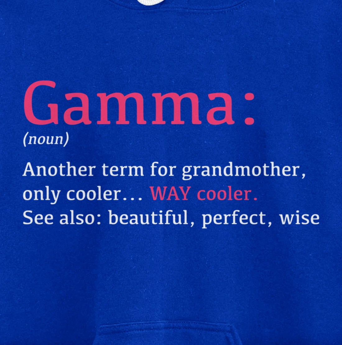 Gamma: Funny Definition Noun - Another Term Pullover Hoodie
