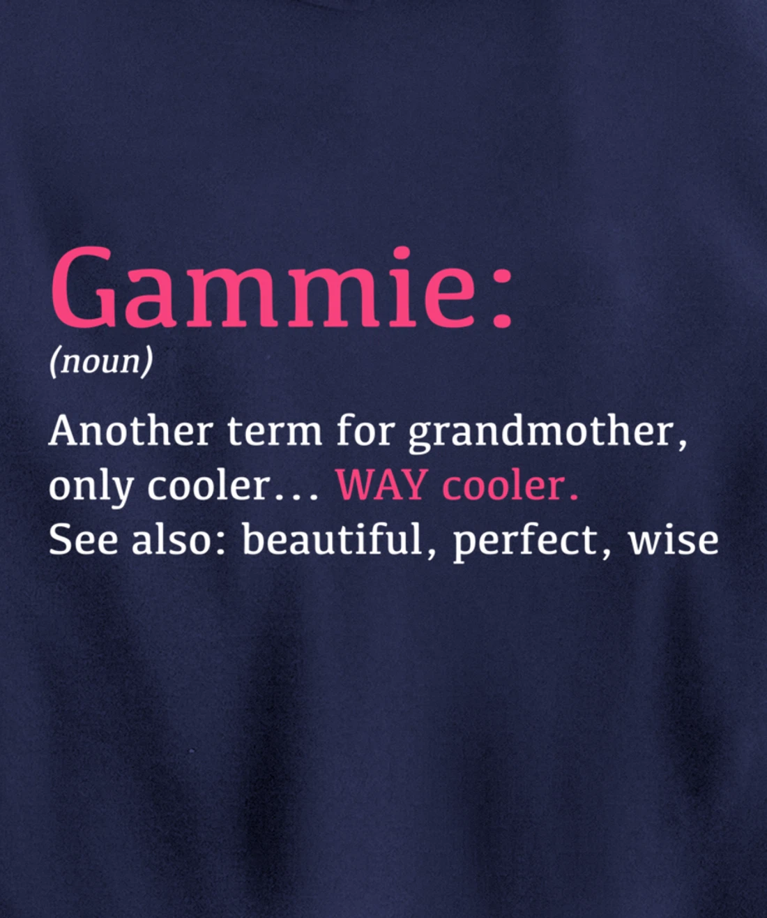 Gammie: Funny Definition Noun - Another Term Pullover Hoodie