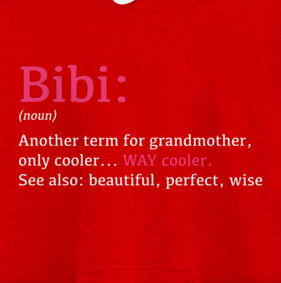 Bibi: Funny Definition Noun - Another Term Pullover Hoodie