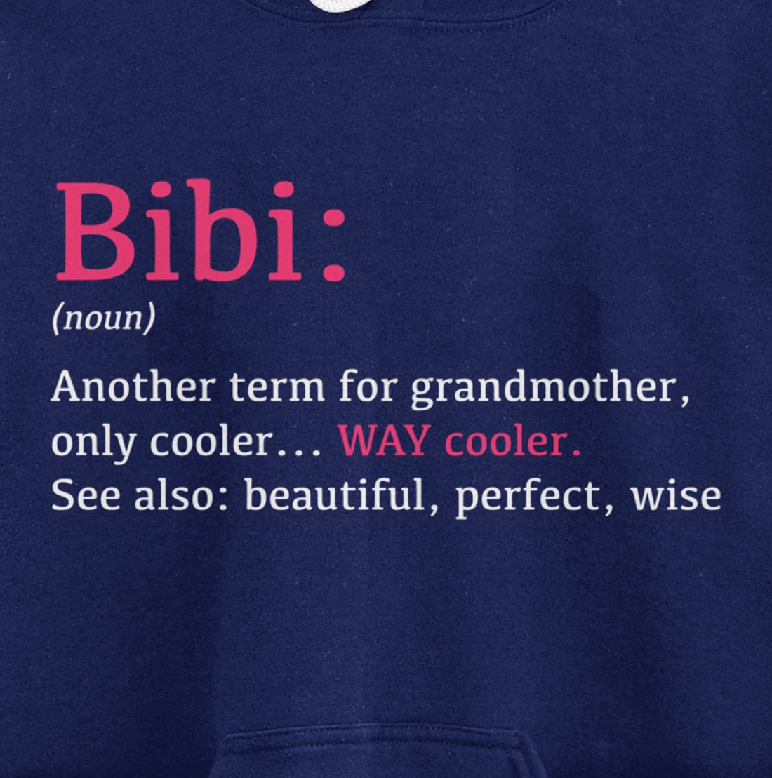 Bibi: Funny Definition Noun - Another Term Pullover Hoodie