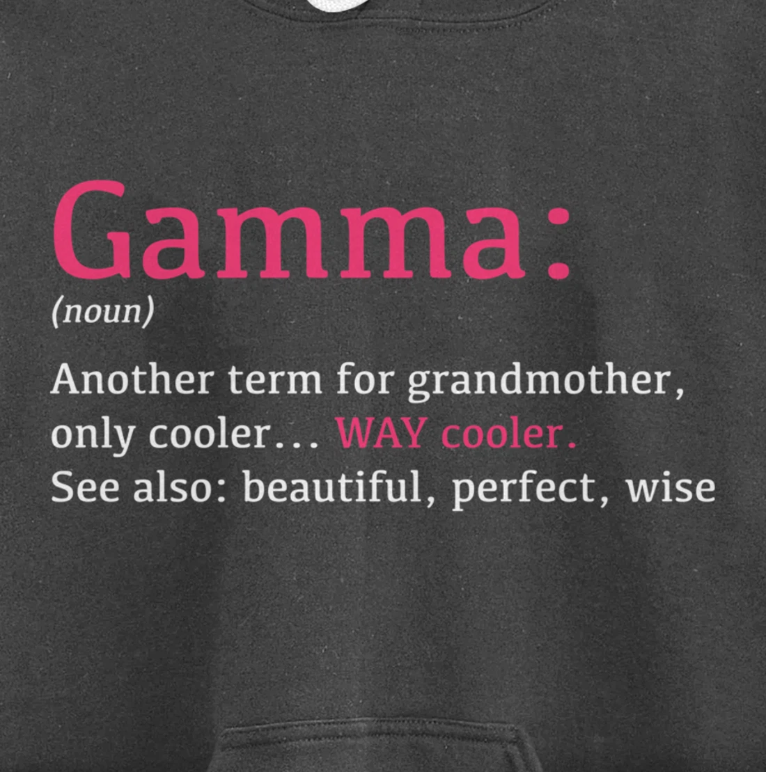 Gamma: Funny Definition Noun - Another Term Pullover Hoodie