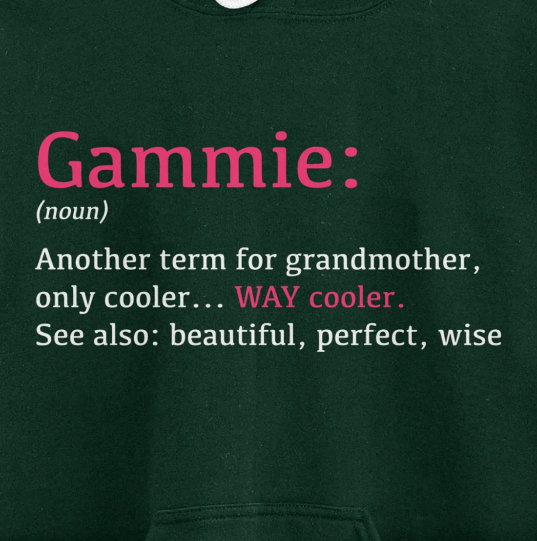 Gammie: Funny Definition Noun - Another Term Pullover Hoodie