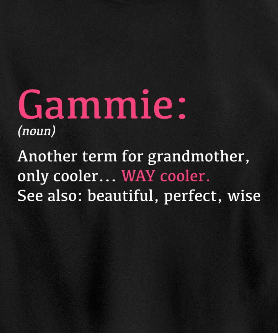 Gammie: Funny Definition Noun - Another Term Pullover Hoodie