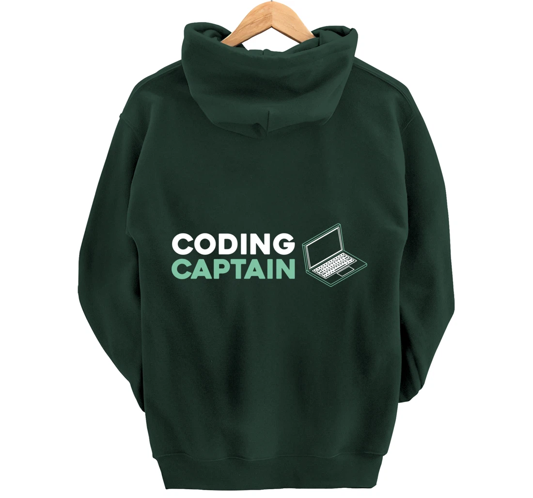 Coding Captain - Developer Software Engineer Programming Pullover Hoodie