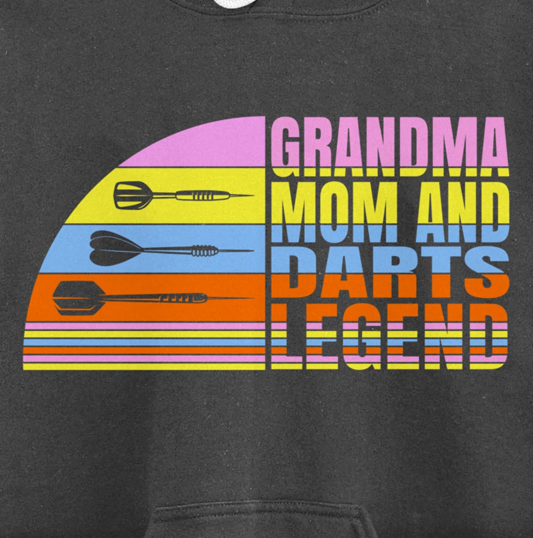 Grandma Mom And Darts Legend, Dart Throwing Women Darts Pullover Hoodie