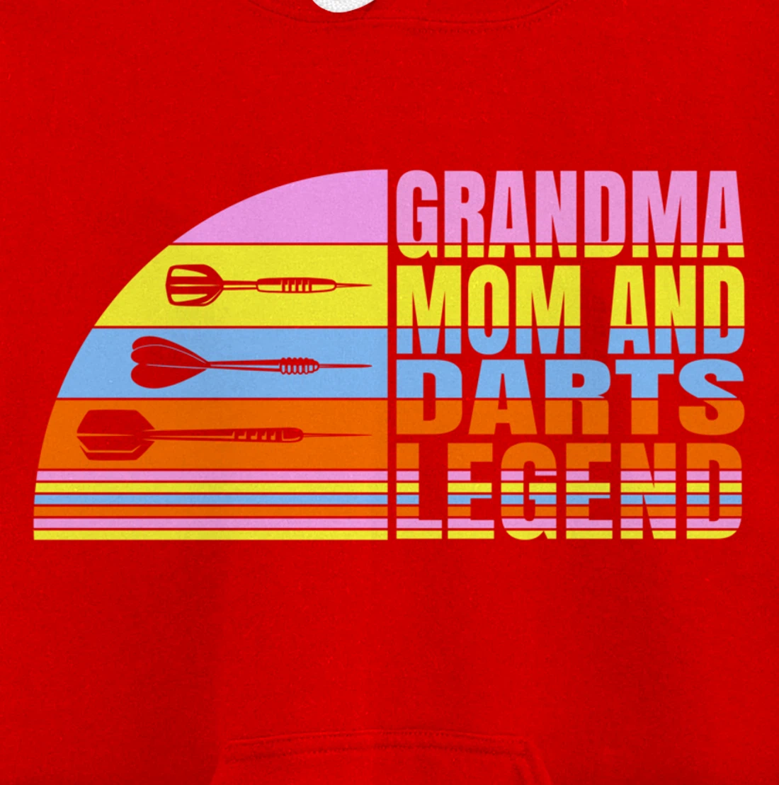 Grandma Mom And Darts Legend, Dart Throwing Women Darts Pullover Hoodie